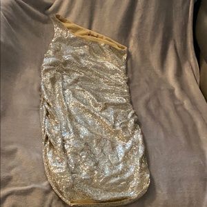 Michael Kors XL One Sleeve Sequin Dress